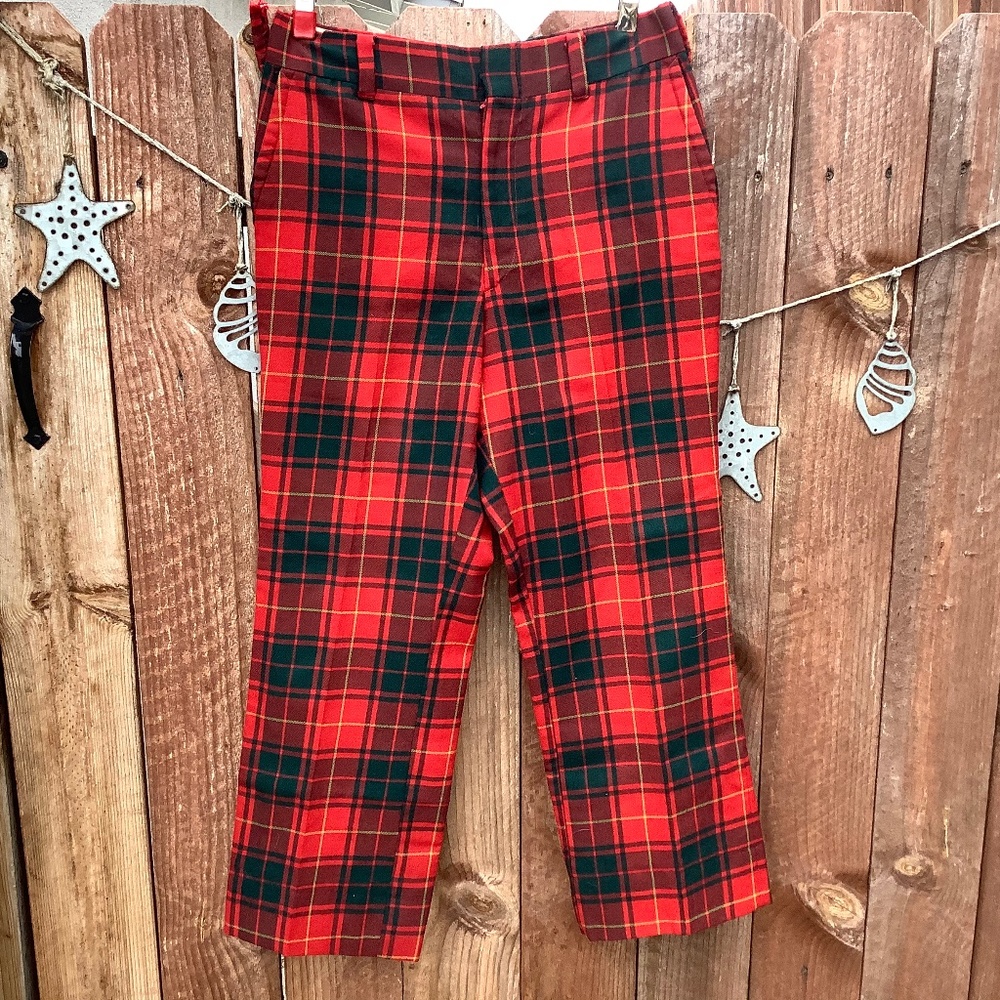 Vintage Red plaid pants